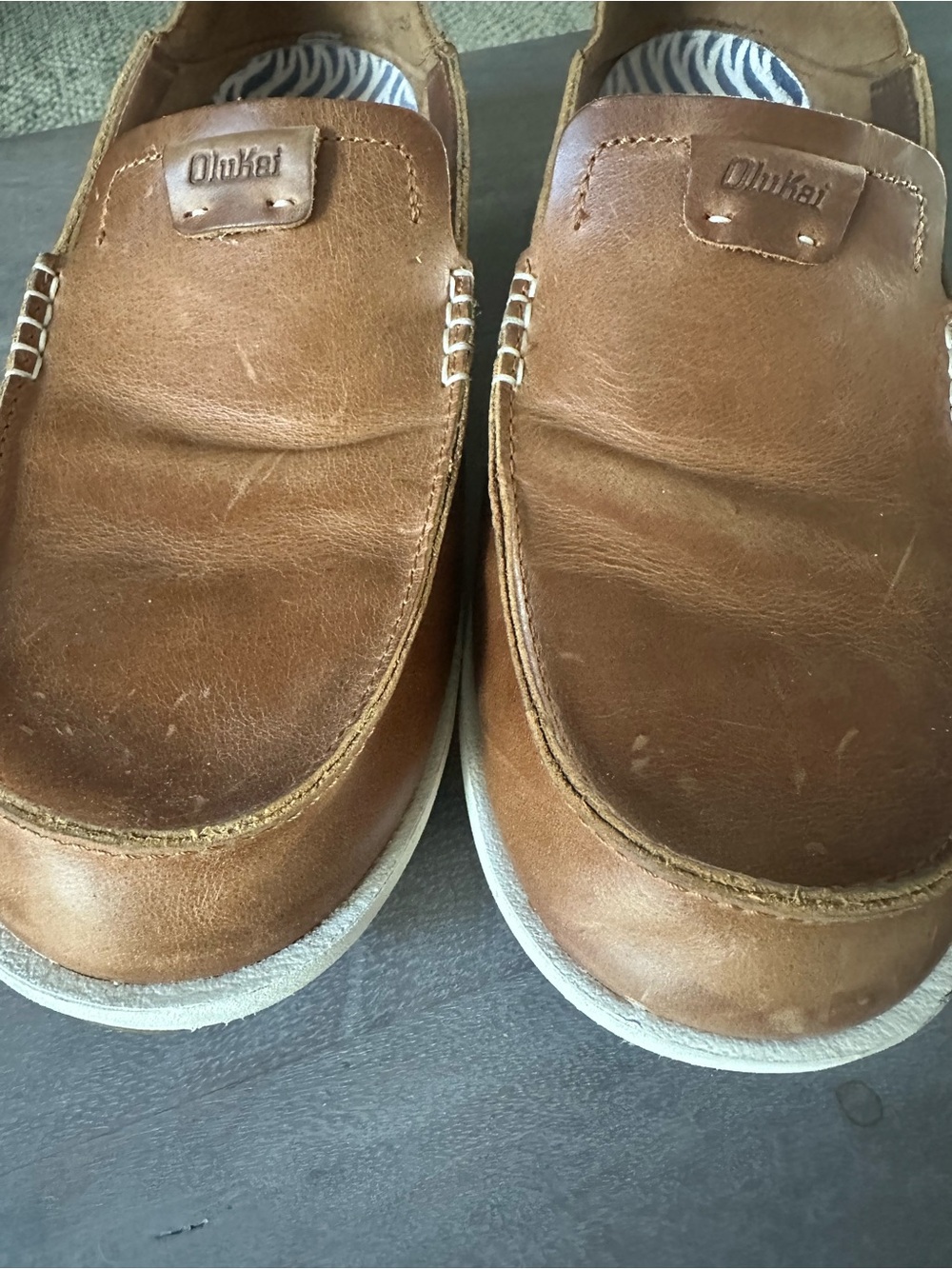 OLUKAI Men’s ‘Kakaha’ Convertible Leather Slip-On Loafers Sz 10.5 - Picture 5 of 14